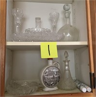 808 - CRYSTAL DECANTERS;TRAYS & CANDLES (1)