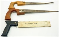 * 10" Keyhold Saw and 2 Wood Saws