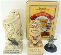 Grape Nuts Food for Brains, 3 Figurines, 1 Clown