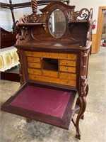 ROSEWOOD VICTORIAN FALL FRONT DESK