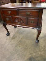 SOLID MAHOGANY BENCH MADE CHIPPENDALE LOWBOY