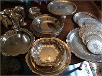 Silver serving platters