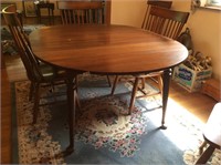 Mid century table & 6 chairs