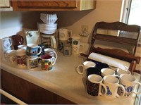 Wedgewood tea tin, coffee maker, & more