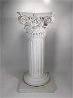 Resin pedestal column with Greek design 13.5 in.²