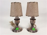 Pr. of weighted sterling candle sticks made into