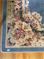 2 matching blue area rugs