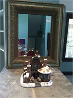 Mirror and Decorative Christmas House