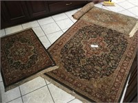 2 area rugs and a runner