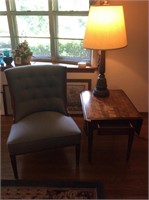 Accent chair, Ethan Allen side table