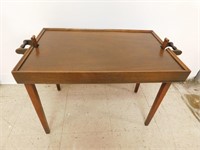 Vintage Folding Tray Table 21" T, 30" W, 16" D.