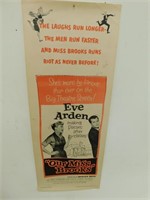 Vintage Movie Poster 36" L, 14" W. Eve Arden in