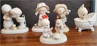 808 - LOT OF 5 PRECIOUS MOMENTS FIGURINES