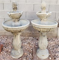 808 - PAIR OF OUTDOORS FOUNTAINS