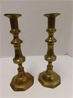 Antique Candle Sticks 12" T, 4.5" W. pair of