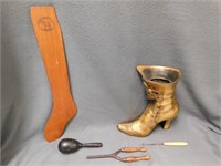 Vintage Items Vintage brass boot Matchstick