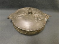 Art Nouveau Zinn Bowl 4.5" T, 10" W. Footed,