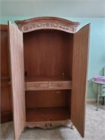 Washed  or pickeled oak armoire