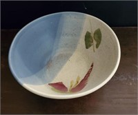 Hand made pottery fruit bowl