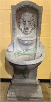 Concrete look Lionhead water fountain, all molded
