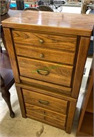 Two matching bedside stands, with two drawers