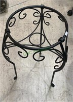 Metal patio table, missing the glass or top 21