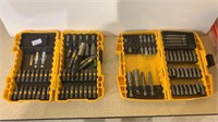 Two Dewalt screwdriver and socket sets, max fit,