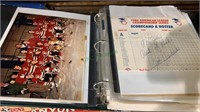 Hockey scrapbook with some signatures of hockey