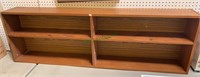 Four section wood bookcase or display cabinet,