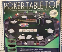 Poker game table top, instantly transform any