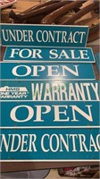 6 Real estate professional signs, under contract,