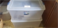 (2) STERLITE TOTES WITH LIDS