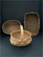 3 Antique Baskets