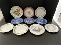 10 Assorted Decorated Plates