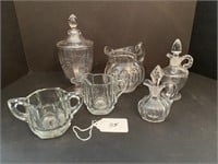 6 Pieces of Assorted Glassware - 2 Marked Heisey