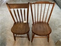2 Early Plank Bottom Chairs
