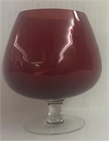 VINTAGE RED BRANDY DRINK GLASS