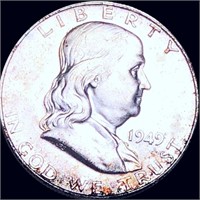 1949-S Franklin Half Dollar CLOSELY UNCIRCULATED