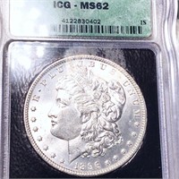 1896 Morgan Silver Dollar ICG - MS62