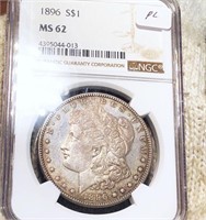 1896 Morgan Silver Dollar NGC - MS62