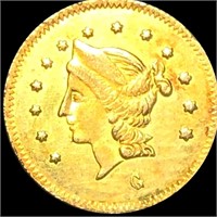 1868 California Fractional Pioneer Gold Half AU
