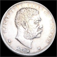 1883 Kingdom of Hawaii Dollar ABOUT UNCIRCULATED