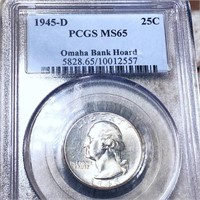 1945-D Washington Quarter PCGS - MS65