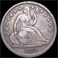 1838 Seated Liberty Dime LIGHTLY CIRCULATED