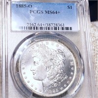 1885-O Morgan Silver Dollar PCGS - MS64+
