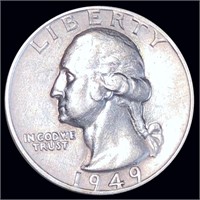 1949 Washington Silver Quarter ABOUT UNC