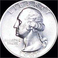 1948-S Washington Silver Quarter UNCIRCULATED