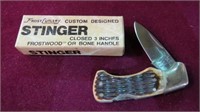 FROST CUTLERY STINGER BONE HANDLE KNIFE W/BOX