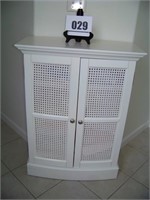 White Cane Front Cabinet