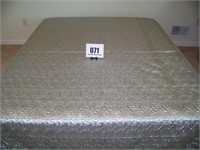 Double Bed Gray Satin Spread - Like New